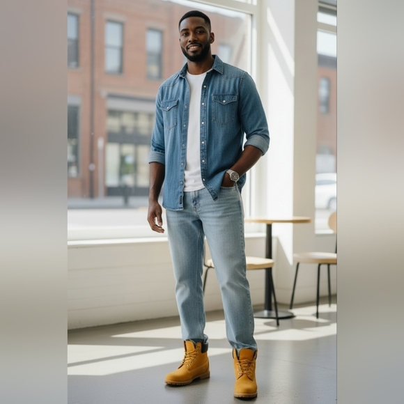 Abercrombie & Fitch Other - Abercrombie & Fitch Men's The 90s Straight Ultra Hi Rise Jeans Light Blue 35/18L